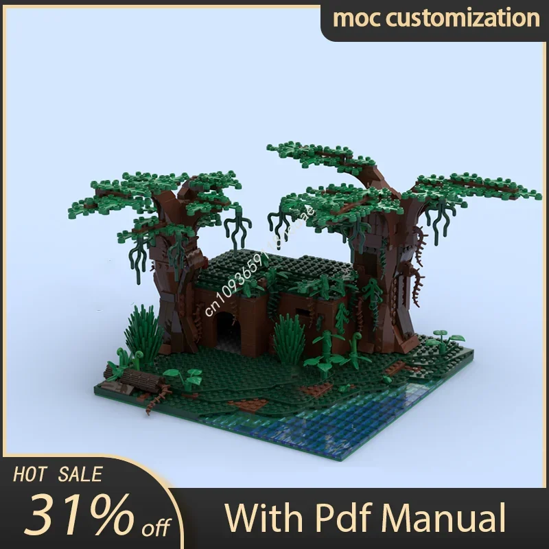 

NEW 1019PCS Moc Star Battle Yoda's Hut Modularity Architecture Creative Children Brick Toy Birthday Building Holiday Gift Blocks