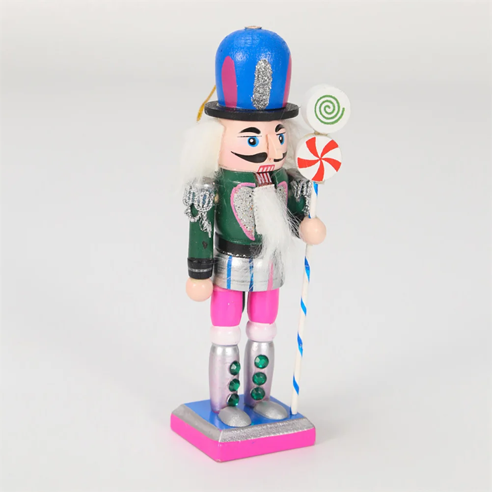 

3Pcs Nutcracker Decor Wooden Nautical Style Holiday Festival Desktop Ornaments Traditional Wood Nutcracker for Home Office Party