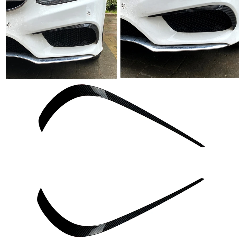 

Front Bumper Side Air Vent Canards Trim For Mercedes Benz E Class W212 S212 2013-2015 Facelift Fog Light Cover Intake Splitter