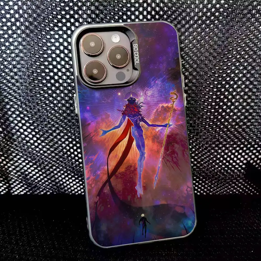 Funda de teléfono A-Arcane Viktor para iPhone 16,15,14,13,12,11,8,7,Pro,Max,Plus,Mini,XS,SE Anti caída negro mate duro