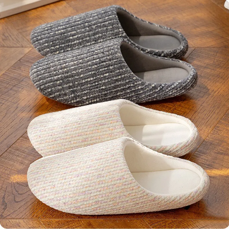 

Women Slippers Men Home Slides Winter Soft Slipper Comfortable Couples Floor Shoes Non-slip Autumn Bedroom Light Silent Flats