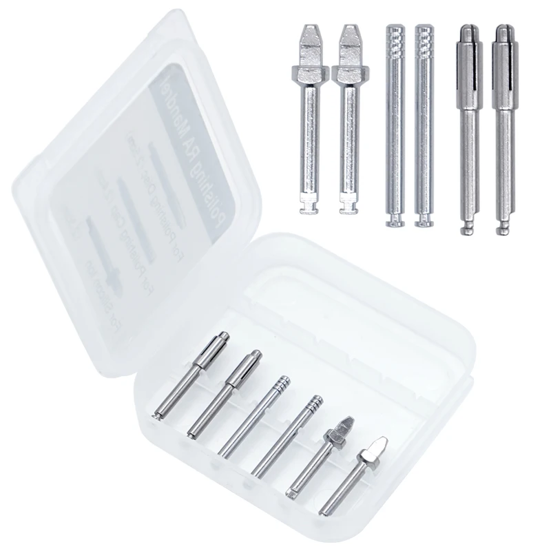 

6Pcs Dental Resin Separating Polishing Mandrel Universal Polishing Material Shaft Rotary Tool RA Shank for Low Speed Machine