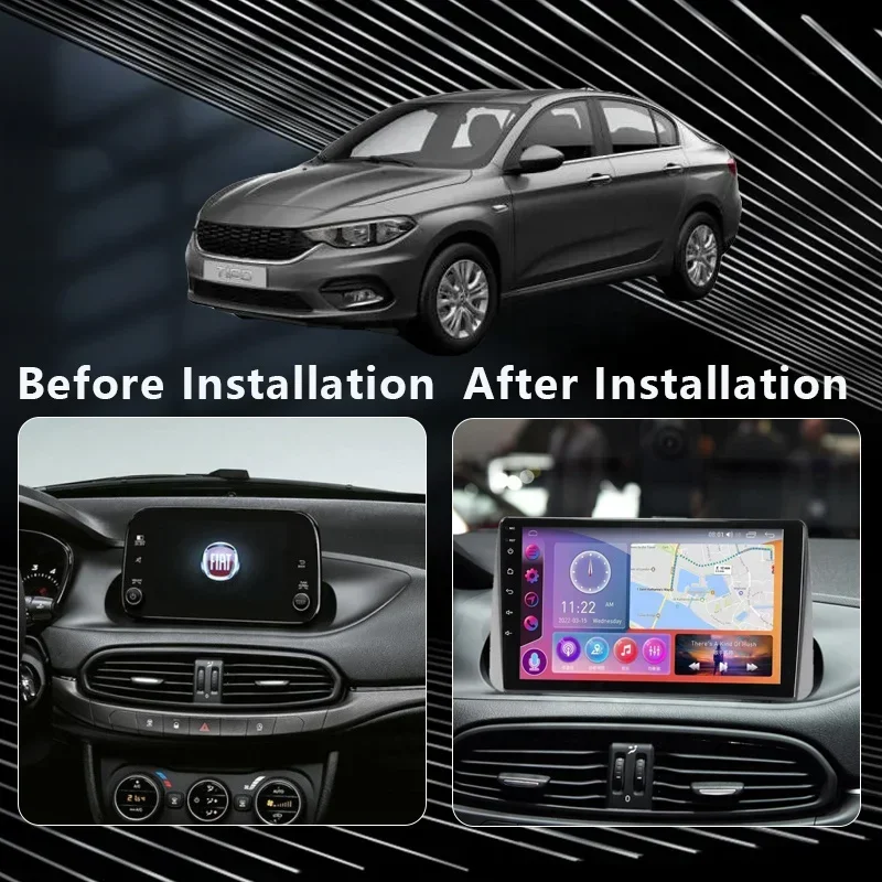 MAMSM Car Radio For Fiat Egea Tipo 2016 - 2020 Android 13 Multimedia Video Player GPS 4G Carplay Autoradio Stereo Head Unit