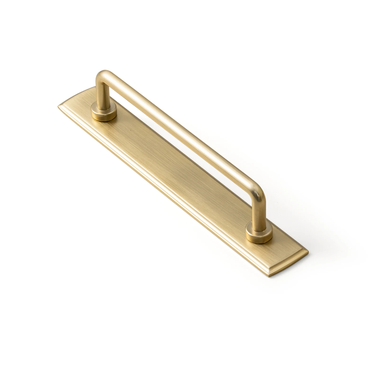 Set of 2, 5 Inches Center to Center SleekTouch Antique Brass Cabinet Pulls with Backplate - Vintage Handles for Kitchen Bathroom Drawers Zinc Alloy Made Hardware
