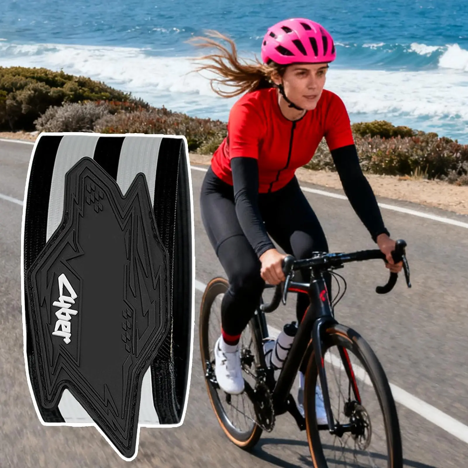 Cycling Ankle Strap Elastic Skin-Friendly Bike Riding Safety Ankle Band For Running Jogging Walking Adventure Touring Family