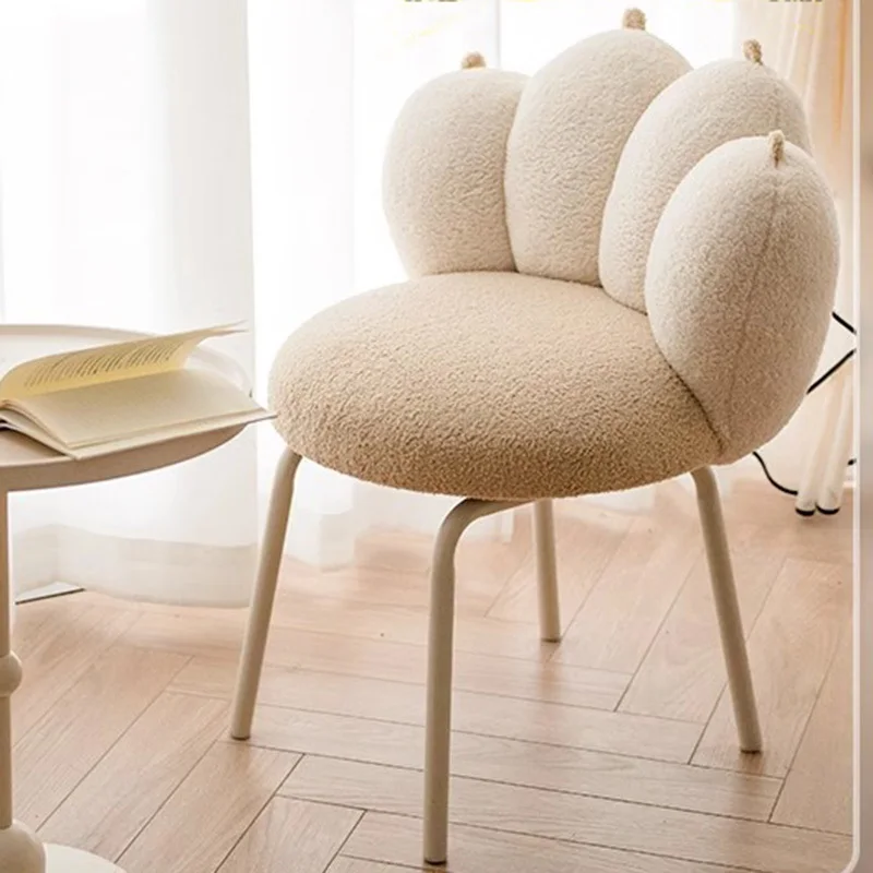 Detailing Natural Makeup Stool Metal Portable Pouf Design Vanity Chair Bedroom Mobile Taburete Infantil Furniture China