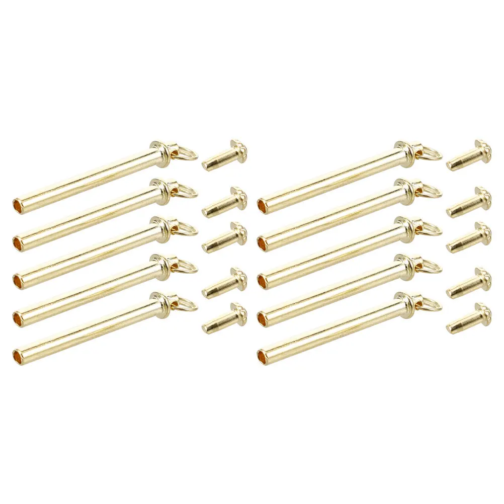 

10Set Hand Fan Rivet and Nut Kit Golden Metal Shaft Pins for Folding Fan Repair Replacement Fasteners DIY Use Rivet Set