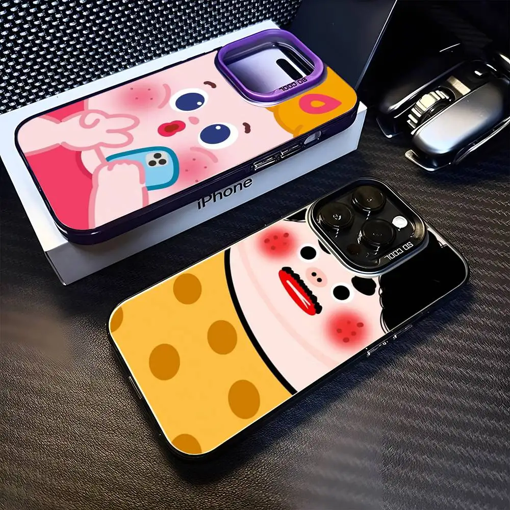 

Cute Face Vibe Phone Case For iPhone 16,15,14,13,12,11,Mini,Pro,MAX Purple Matte Shockproof Cover
