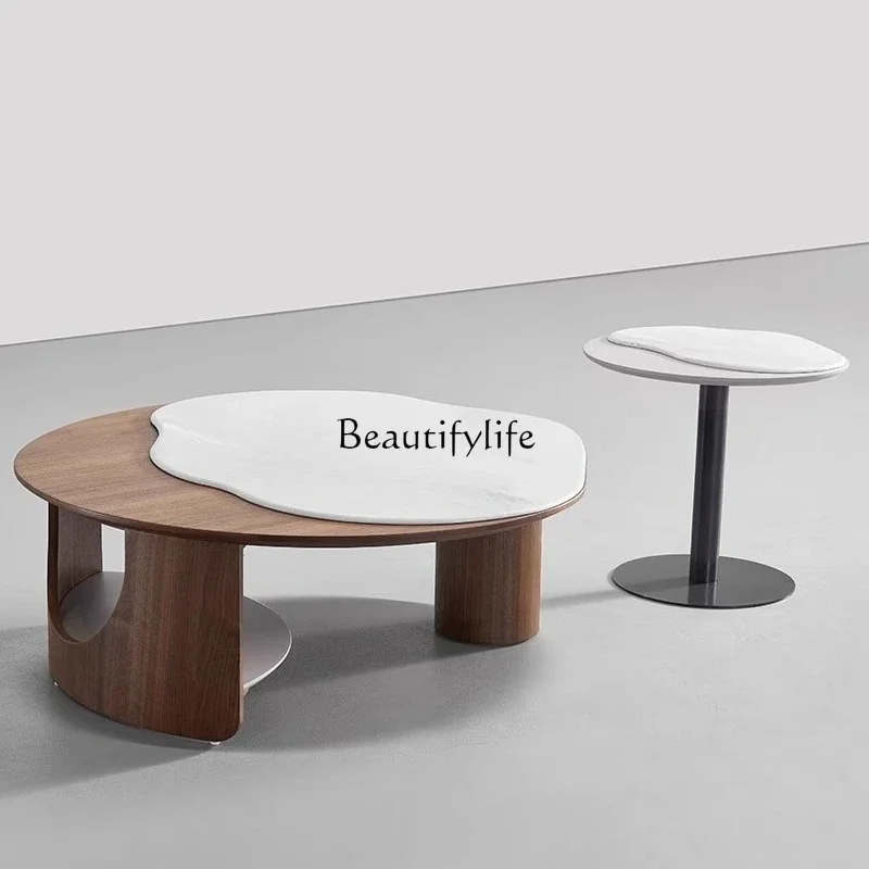 

FG10Italian minimalist coffee table combination living room home light luxury high-end marble coffee table