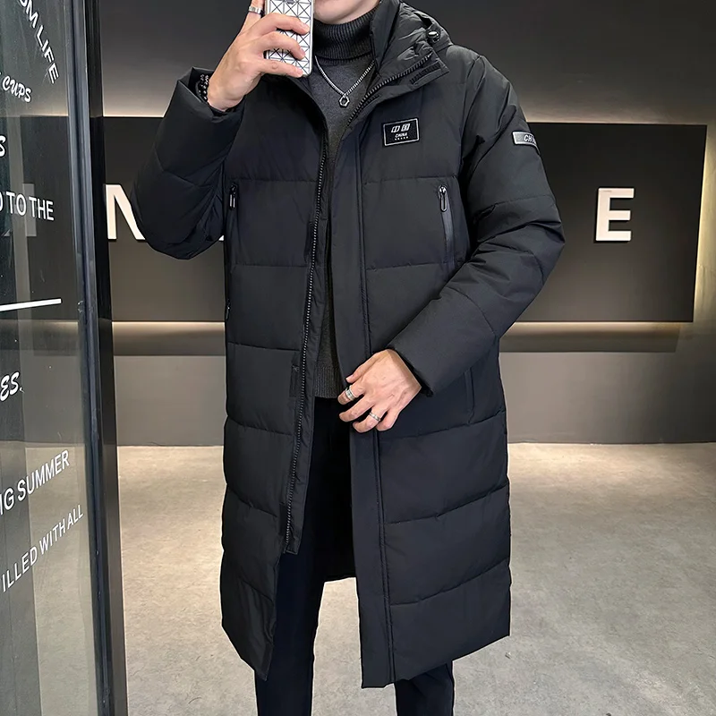

Male Hooded Casual Windproof Parkas Long Jacket Brand Long Thicken Clothing Outwear Parkas Jacket Men Winter Windbreaker Coats