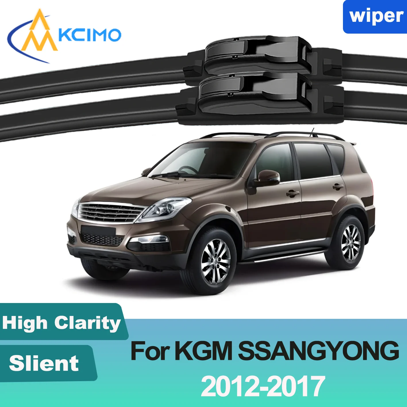

KCIMO 2PCS New Front Windshield Wiper Blade for KGM SSANGYONG Rexton 2012-2017 Front Windshield Auto Wipers Blade Accessories