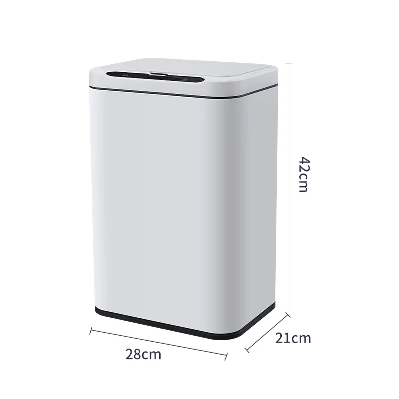 Home Kitchen Sealed Removes Scent Smart Touch Sensor Waste Bin Garbage Trash Can With Pressure Ring