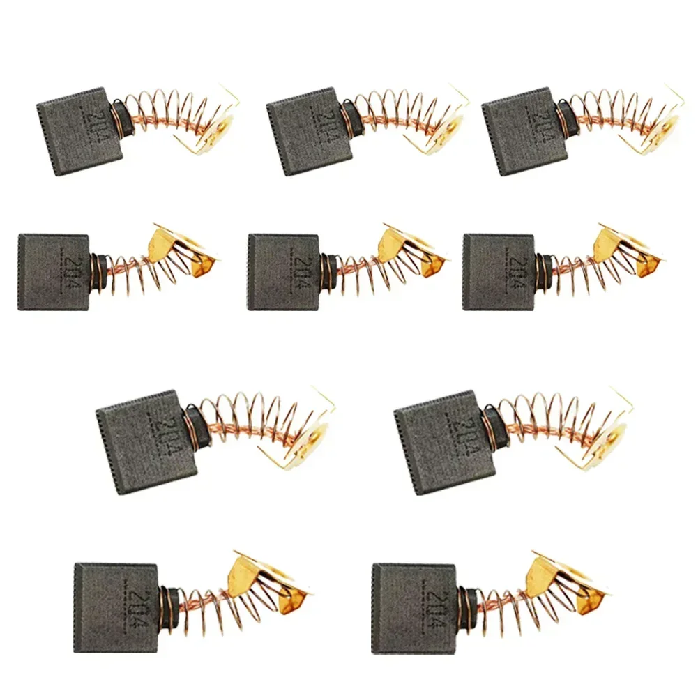 10pcs Carbon Brush Replacement Parts For CB204 CB203 CB202 CB200 191953-5 191957-7 Angle Grinder Tools Accessories