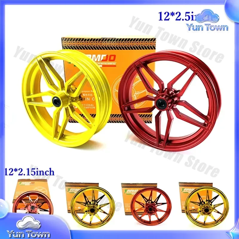 CNC Forged Aluminum Wheel Hub Rims for Niu N1S NQI Uqi MQi2 U+B Electric Scooter 12x25/215 Inch 3 Hole 5 Hole Front Wheel Rim