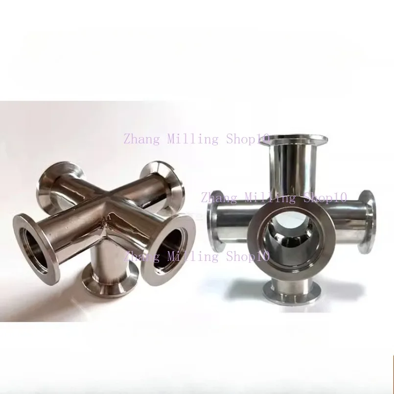 KF16 KF25 KF40 KF50 Vacuum Equal Five-way Six-way pipe 304 Stainless Steel Vacuum Pipe Adapter 1PC
