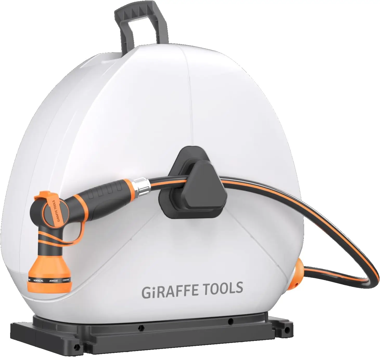 

Ground Mounted Retractable Hose Reel 1/2 Inch x 130FT, Heavy Duty Automatic Rewind Garden Hose Reel with Flexible Swivel
