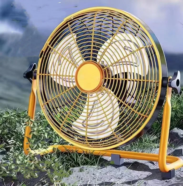 

12 Inch Outdoor High Velocity Floor Fan 3 Blade Metal Fans Portable Rechargeable Floor Fan