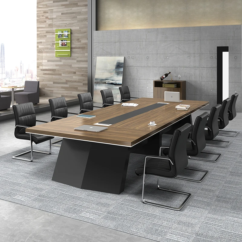 Factory Hot Selling Luxury Office Furniture Meeting Table Escritorio De Bureau Modern Standing Desk Long Conference Table Chairs