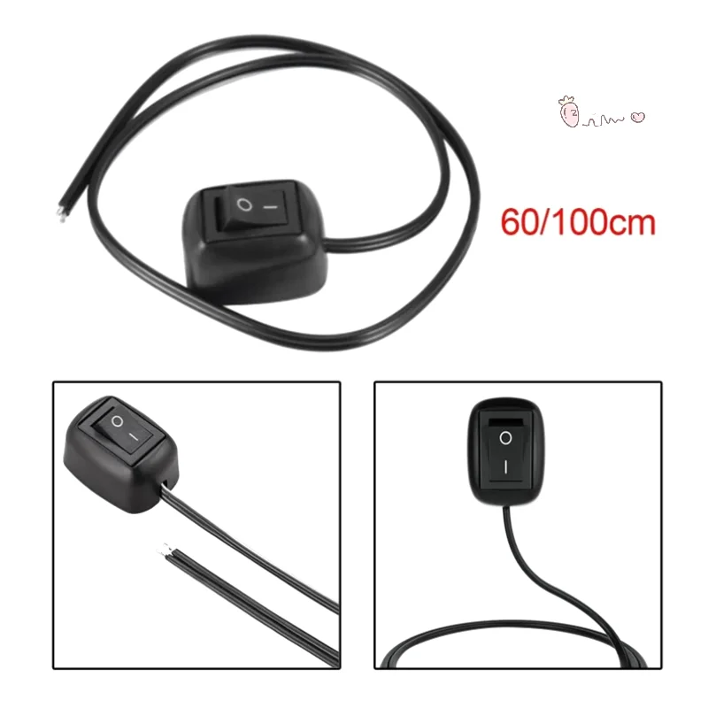 Universal Power Off Schalter Mit Kabel 60 cm/100 cm Auto Taste Schalter DC 12 V/24 V batterie Trennen Schalter Für Nebel Lampe Neon Lichter
