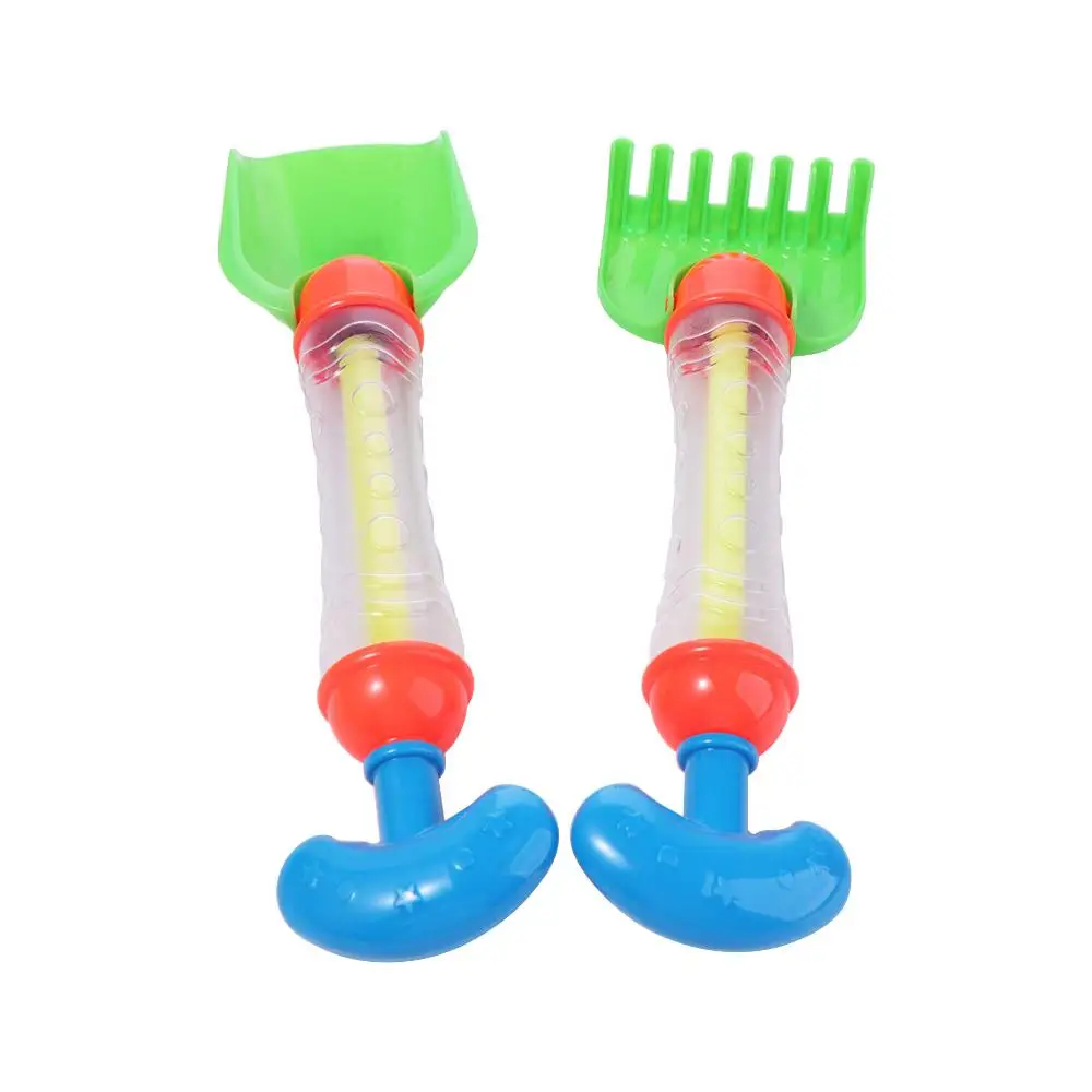 Plastikowe zabawki do walki wodnej na plaży, grabie, ręczne zabawki z rozpylaczem wody, łatwe do napełnienia, kreskówkowe zabawki z rozpryskiwaczem typu ciągnącego.