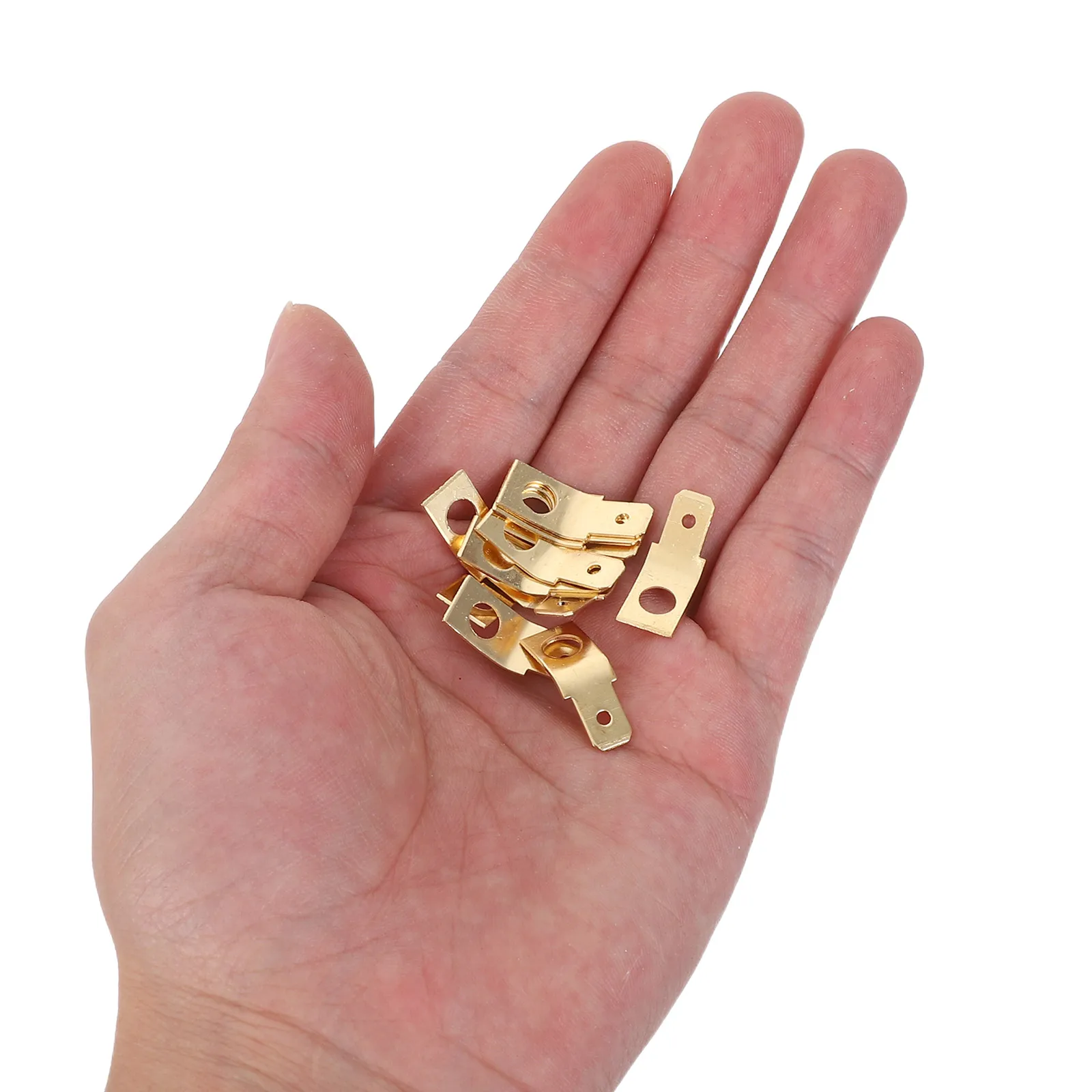 

100Pcs Brass Male to Male Spade Connectors High Conductivity Quick Connect Blade Terminal for Automotive Marine Rv Trailer