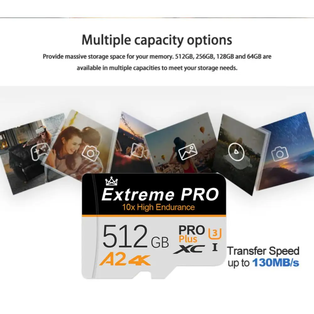 Memory Card 128GB Mini Micro TF SD Card Class 10 256GB 512GB U3 4K Ultra High Speed SD TF Flash Card For Camera Nintendo Ds Ps5