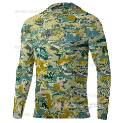 UPF50+ Fishing Shirts Jersey Anti-UV Yacht Sea Fish Hoodies Maillot Beach Gear Lightweight Long Sleeve Angling Tops Wear Hood
