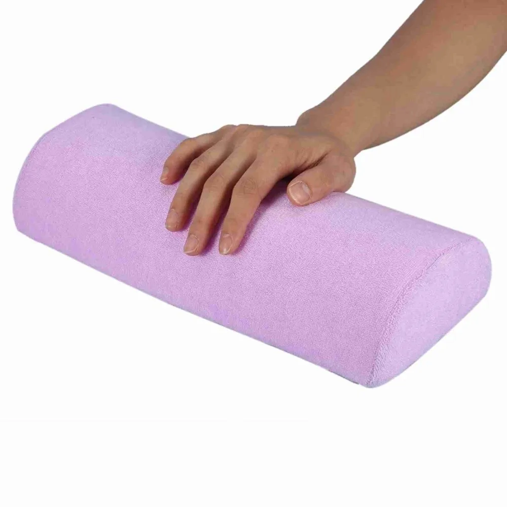 Nail Tech Accessory Detachable Manicure Hand Pillow Soft Sponge Washable Hand Rest Cushion Half Round Arm Rest Cushion Home Use