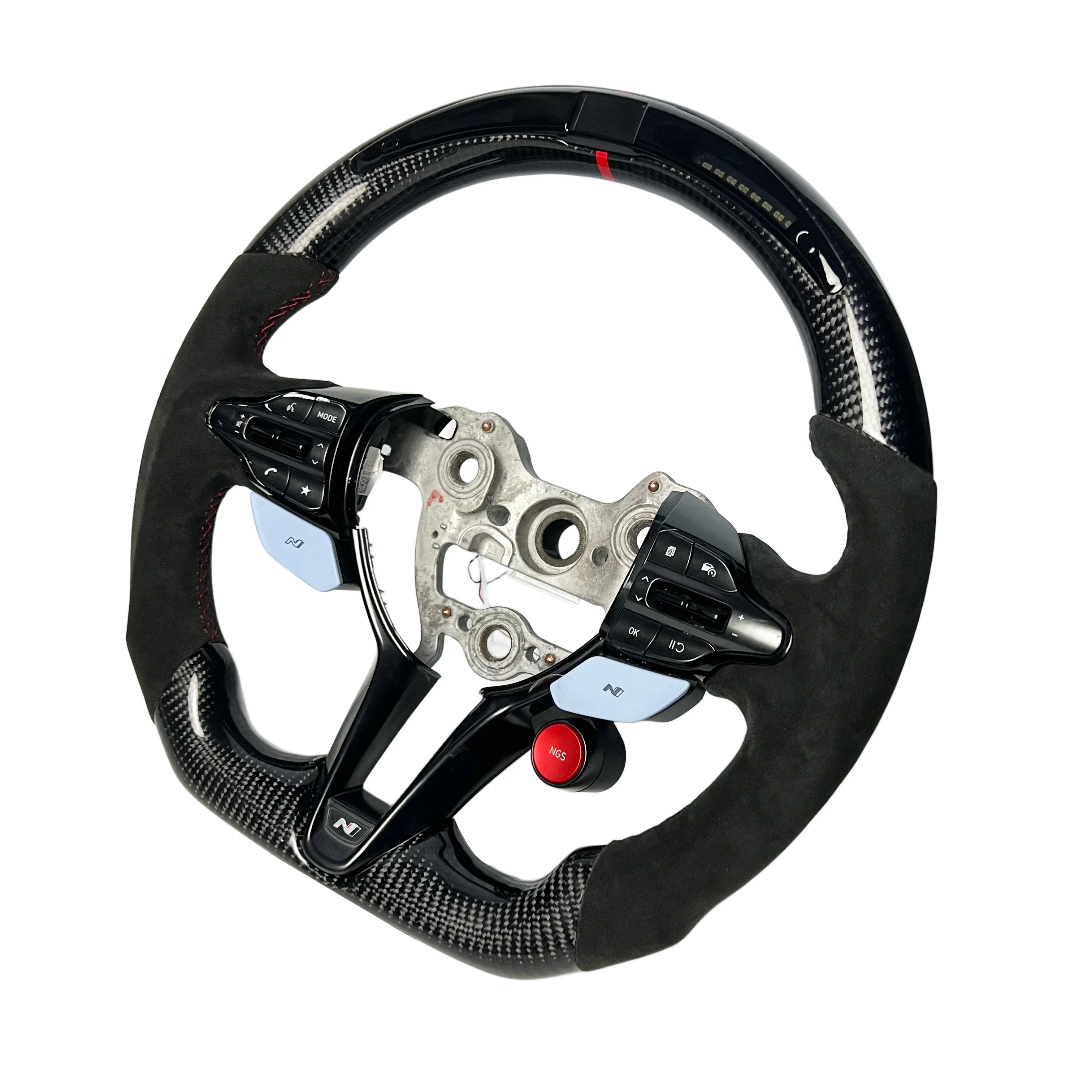 For Hyunai Elantra N dct steering wheel sports LED display carbon fiber steering wheel personalized customization