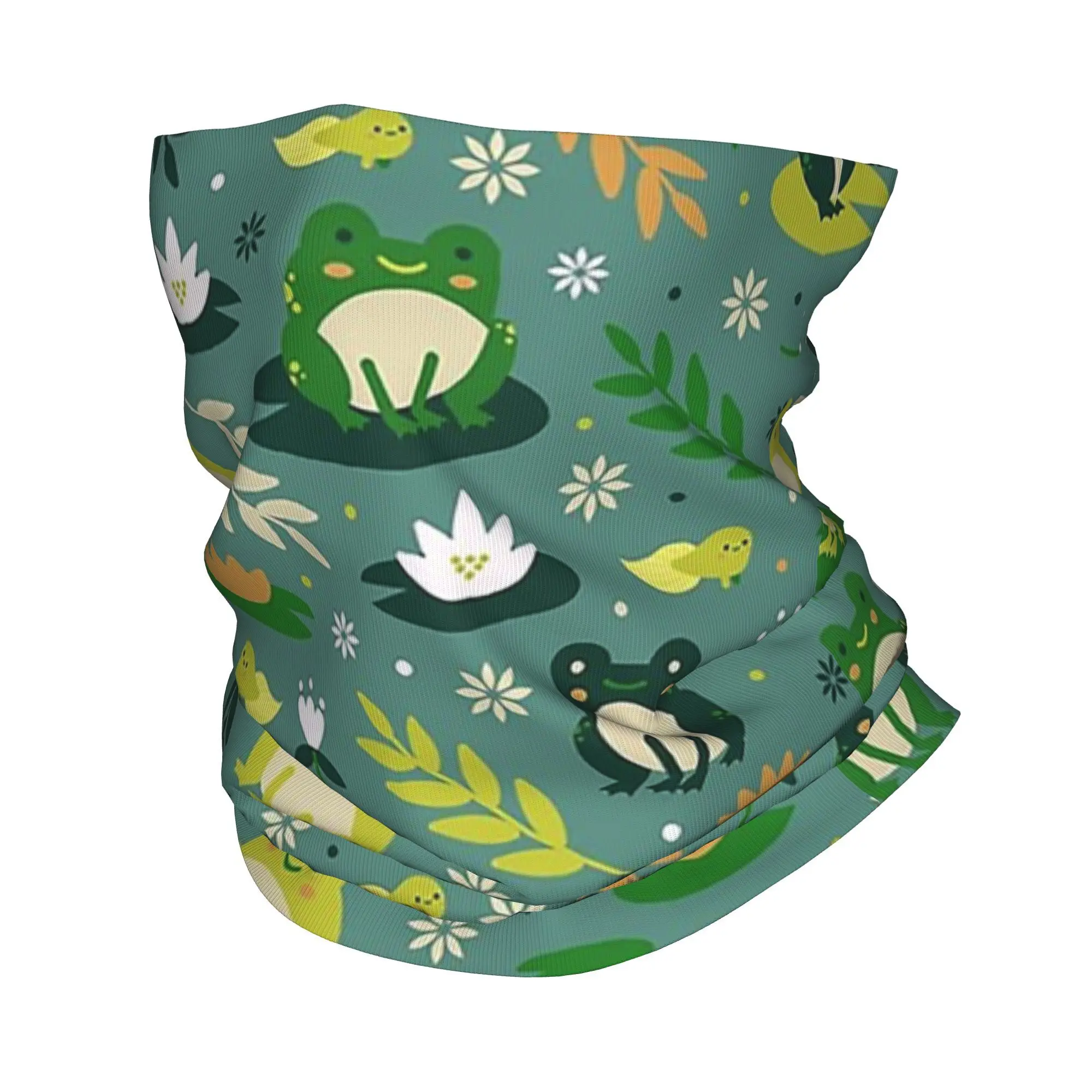

Бандана с милым рисунком лягушки, гетры с принтом, шарф, многофункциональная Балаклава, походная, рыбалка, унисекс, для взрослых, моющаяся
