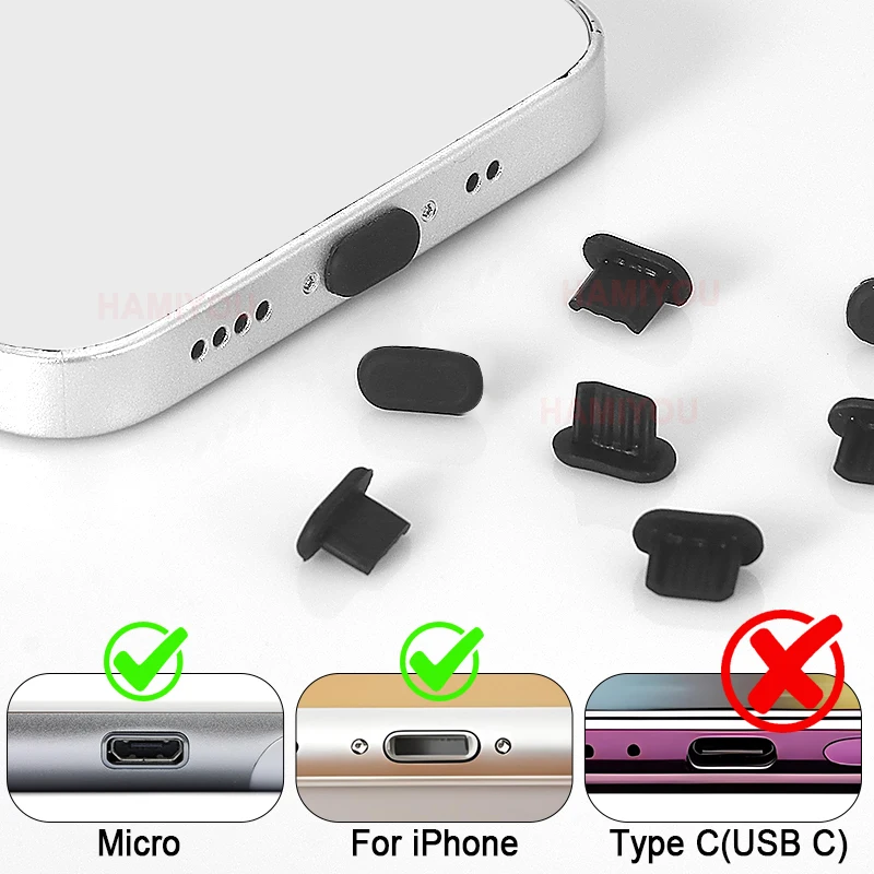 Silicone Dust plug Charging Port Dust Plug for iPad Air / iPhone 14 Plus 13 12 Mini 11 Pro Max Xr / for micro usb Anti Dust Plug