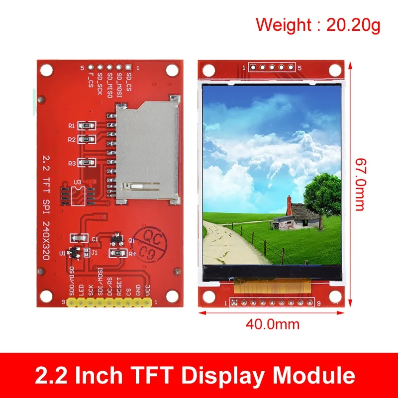 스마트 전자 2.2 인치 240*320 도트 SPI TFT LCD 직렬 포트 모듈 디스플레이, ILI9341 5V / 3.3V 2.2 \