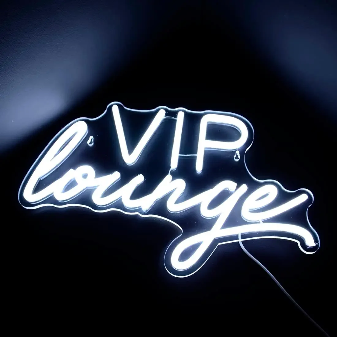 VIP Lounge Neon Sign White LED Wall Art Acrylic USB Dimmable Hanging Light Bar Club Party Luxury Home Decoration