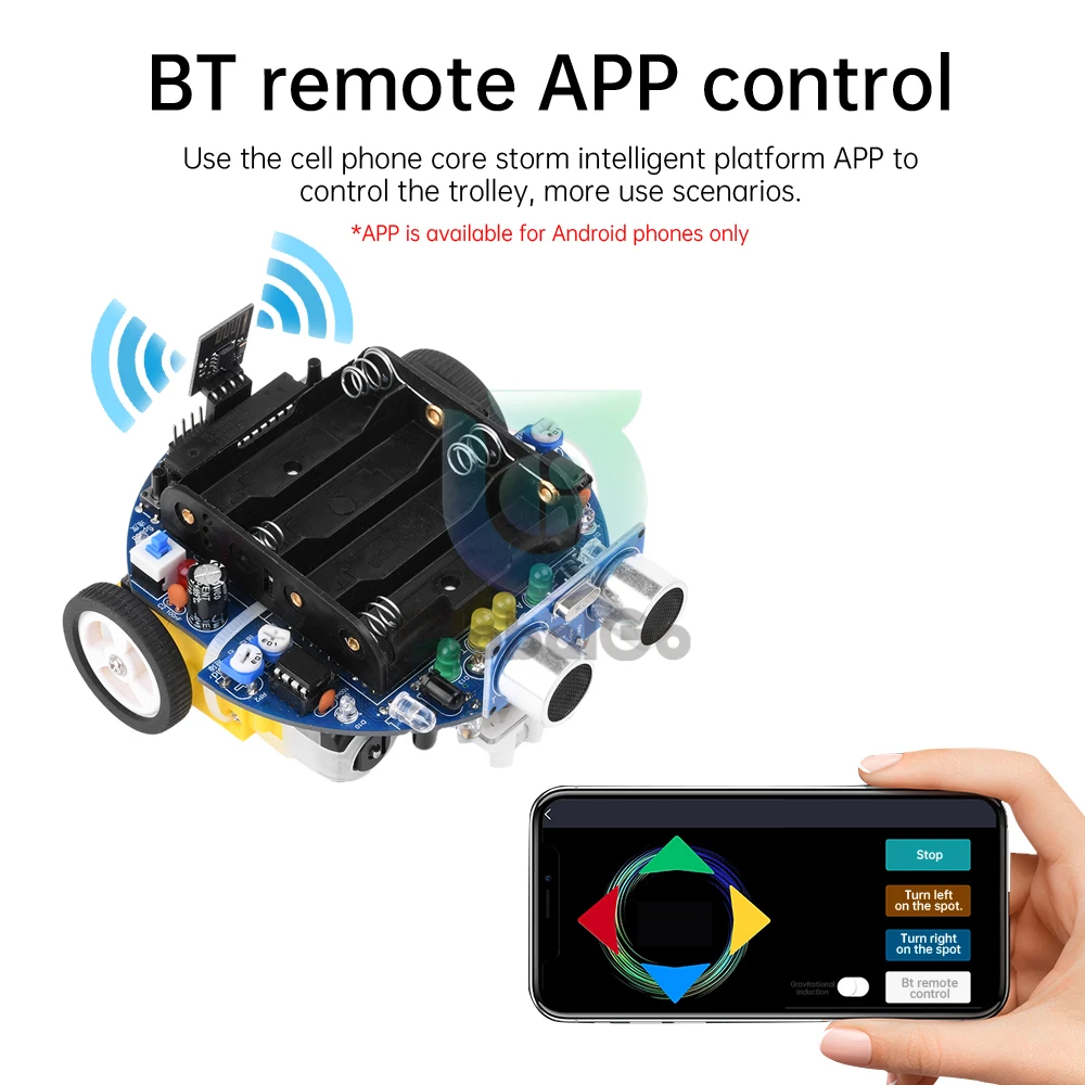 

51 MCU Smart Car Ultrasonic Obstacle Avoidance Car Tracking Ranging Robot Programming Diy Car Kit