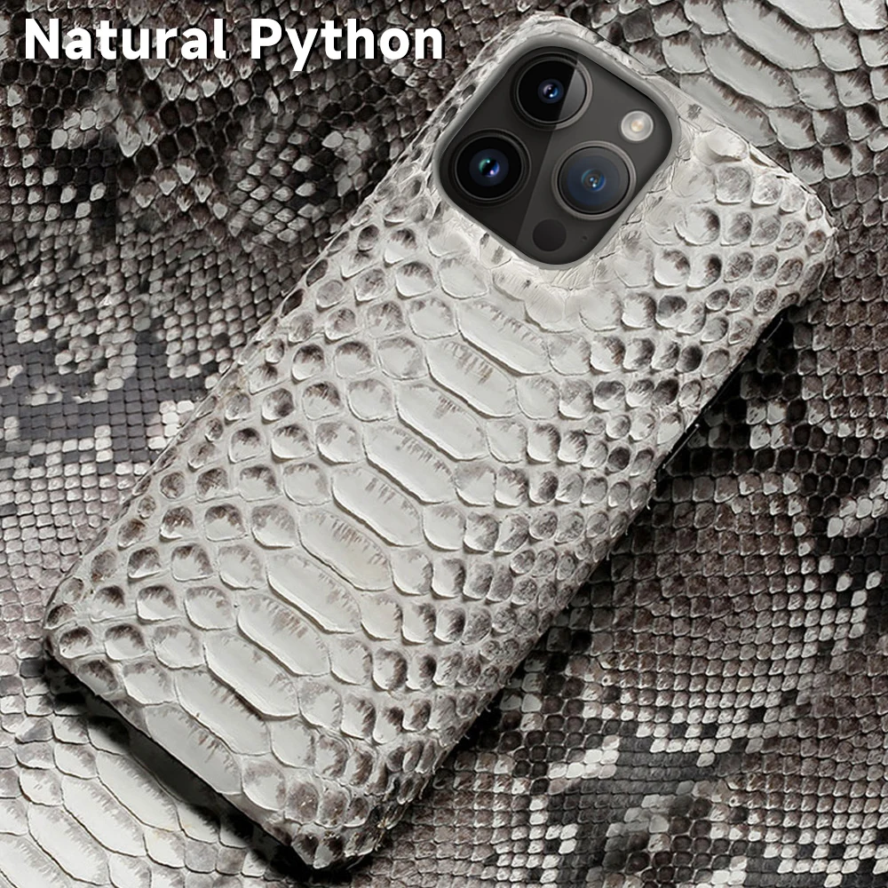 

Genuine Leather Python Phone Case For iPhone 15 13 14 Pro Max 14Pro 13Pro 15Pro 12 11 Promax Luxury Back Cover Shell