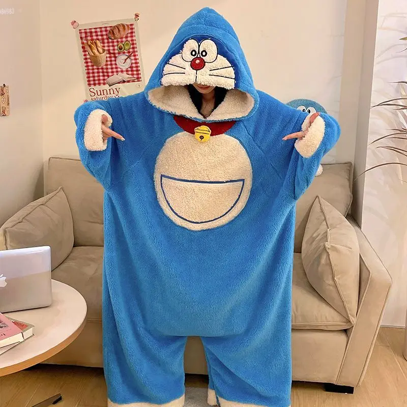 Black Goku Kigurumi Onesie Pajamas Thick Coral Fleece Hooded Jumpsuit Warm Plush Anime Sleepwear Cosplay Costume Home Loungewear