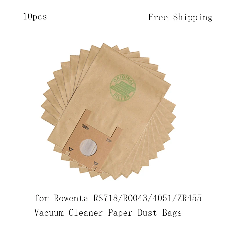 

10pcs Vacuum Cleaner Parts Bags,for Rowenta RS708 RS718 RO043 RO0340 RO4051 Series Accessories Dust Bags