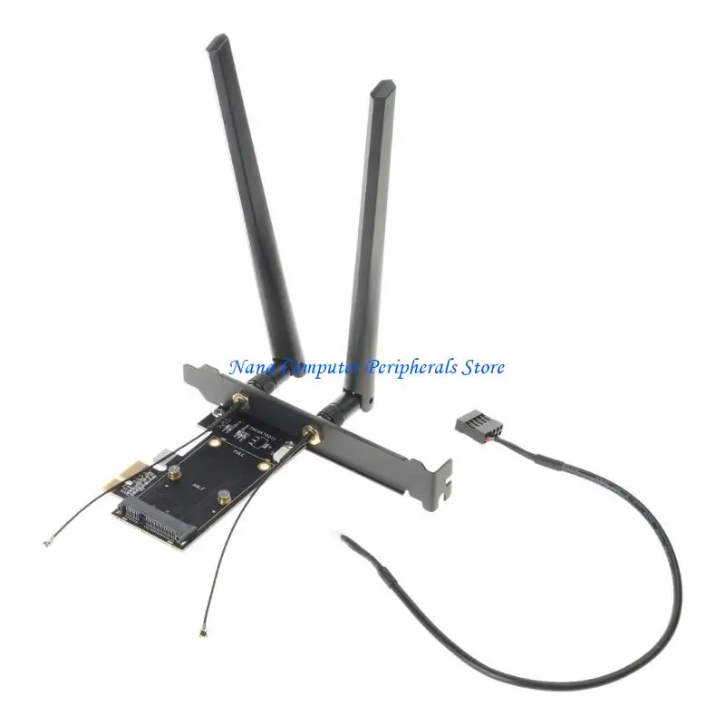 

F68C Mini PCI-Express to PCIE Adapter Dual-Band 2.4-G Antenna Support Plugs & Play, No Driver Needed for Computers