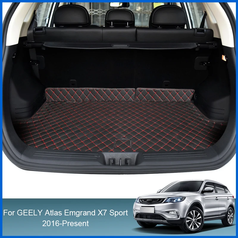 

1pc Car Styling Custom Rear Trunk Mat For Geely Altas Emgrand X7 Sport 2016-2024 Leather Waterproof Auto Cargo Liner Accessory