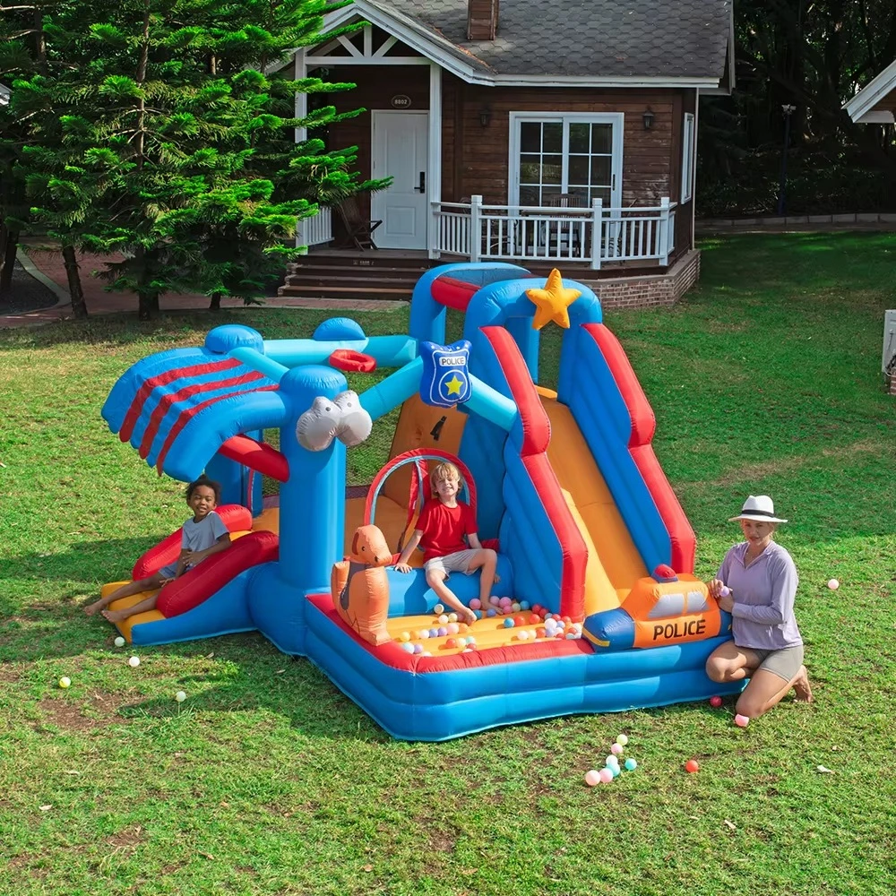 420D+840D Oxford Fabric Inflatable Bouncer Jumping Slide Home Use Bounce House with Slide Combo Bounce Castle for Kids