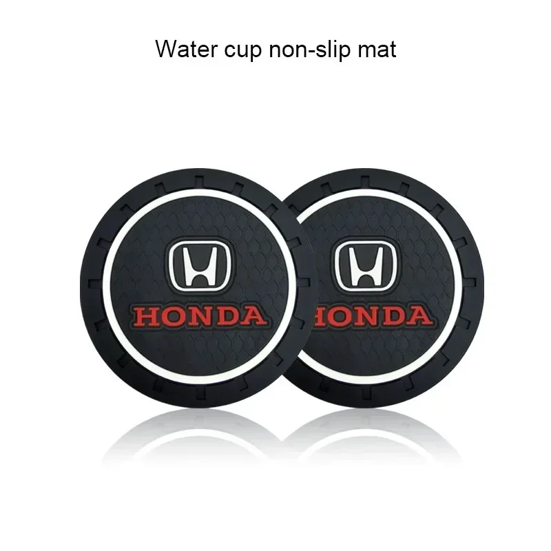 Car Anti Slip Coaster Anti-noise Water Cup Pad Cushion Car Goods For Honda Civic Fit Jazz Accord Pilot Passport Stepwgn CRV BRV