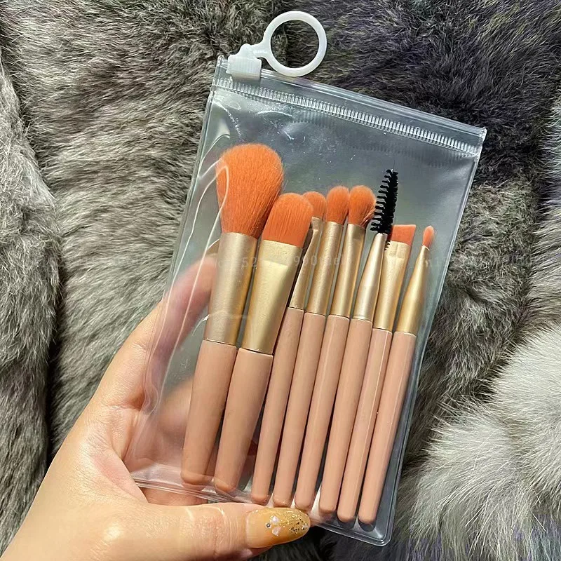 8pcs Make Up Brushes Set Cosmetic Powder Eye Shadow Foundation Blush Blending Concealer Professional Beauty Make Up Tool