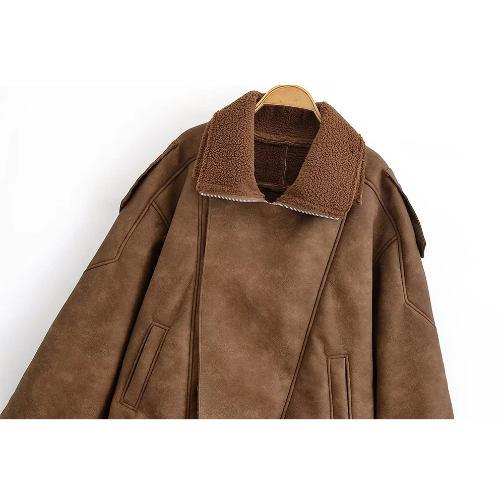 KONDALA Chic 2025 Women Solid Outwear Zipper Fashion Autumn Long Sleeve Jacket Vintage Loose Streetwear Female Sashes Jackets