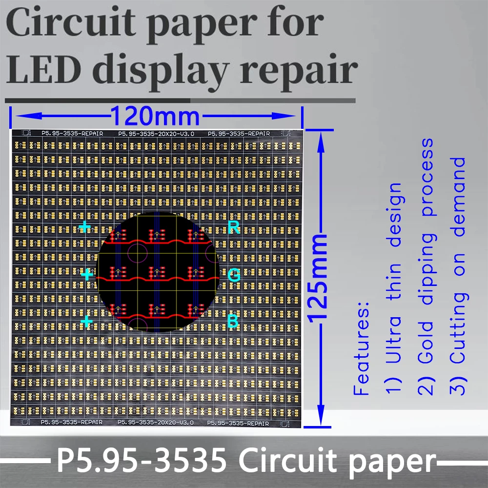 

P5.95-3535 Circuit Paper，120X125mm ,Used for repairing damaged PCB pads