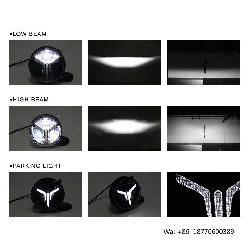 5.5 Inch Led Headlight 41W High/Low Beam with Parking Light Waterproof IP69K Round Led Driving Headlight view 3