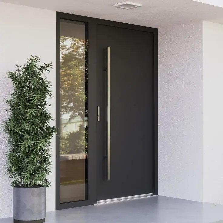 

Customizable Design House Front Pivot Door Residential with Glass Windows Large Entrance Exterior Doors Modern Home Entry Doors