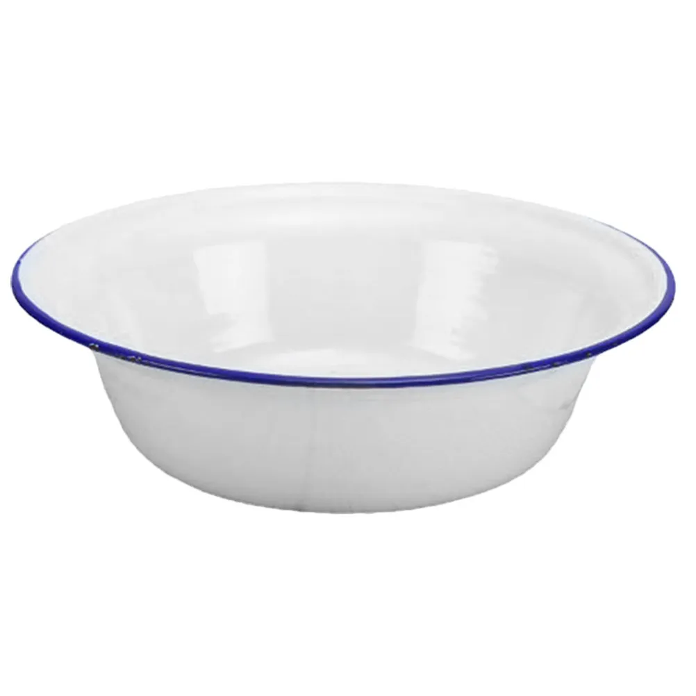 Enamel Bowl Unbreakable Enameled Soup Basin Retro Kitchen Tableware Decorative Enamelware Salad Mixing Bowl Vegetable Basin