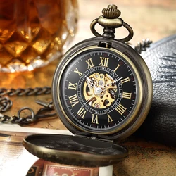 Pocket Watch for Women Man Pendant Engraving Mechanical Antique Roman Dial Necklace Clock Quartz Steampunk Pocket Watches