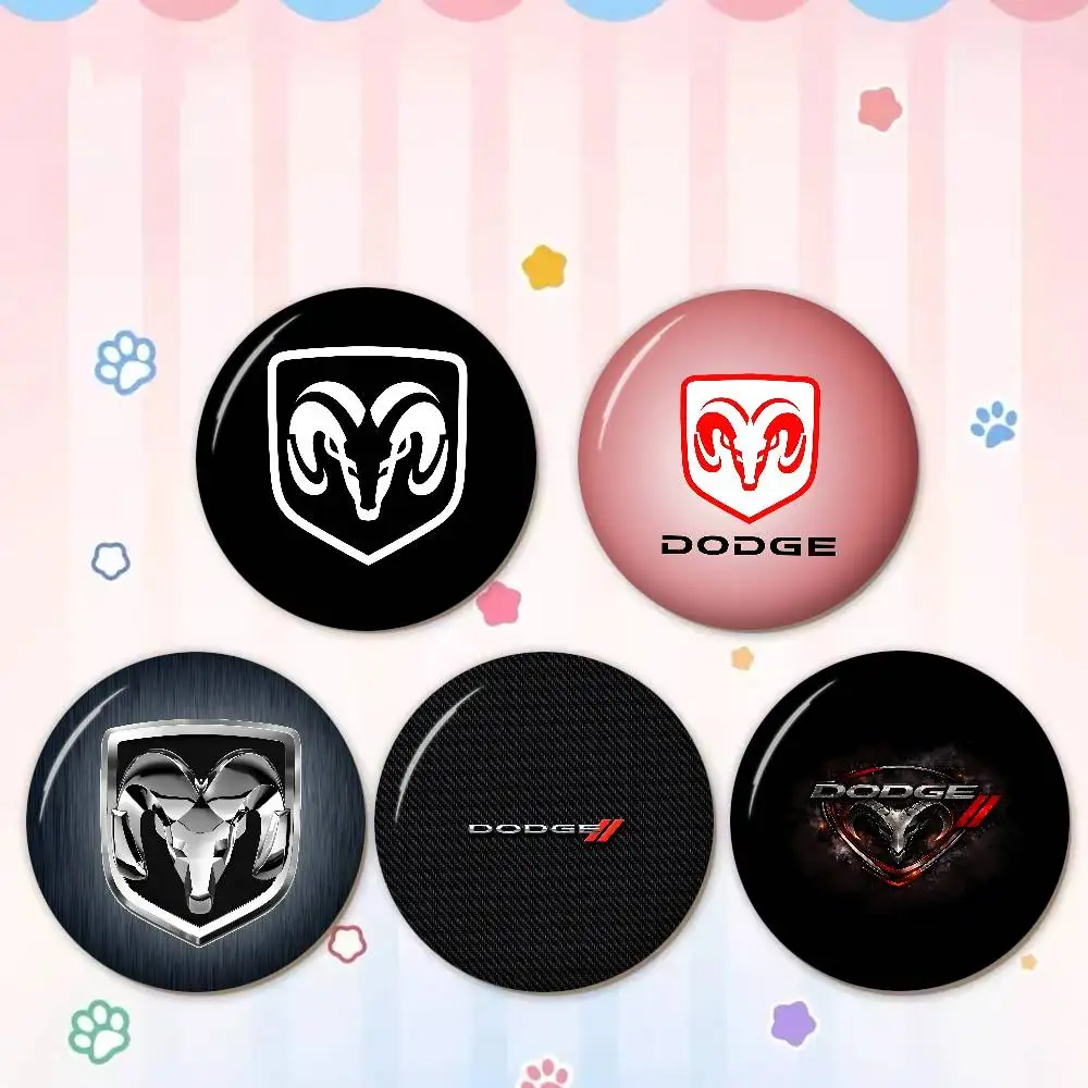 D-Dodge Ram Truck New  Brooches Soft Button Pin Funny Silly Gnarpy on A Skateboard Meme Badge Gamer Collection Gifts