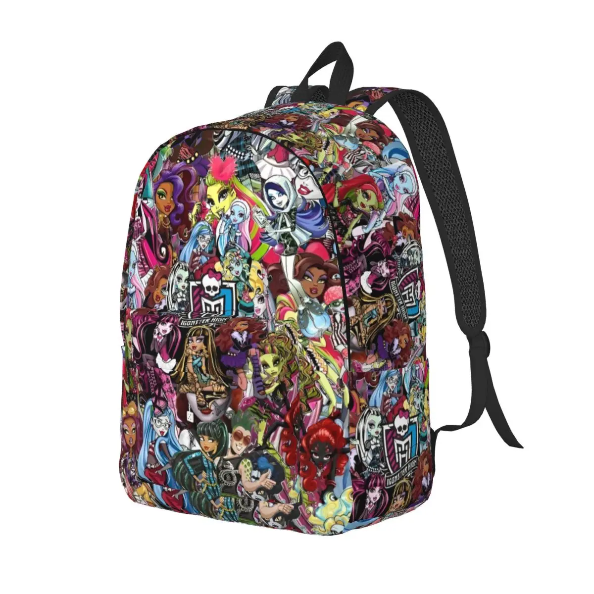 Cartoon Monster High Zaino classico Studente Escursionismo Viaggio Draculaura Vampire Daypack per uomo Donna Borsa a tracolla per laptop